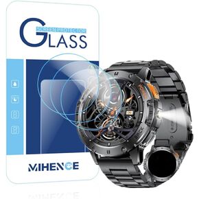Screen Protector Compatible for SEDSEY/LIGE 1.43'' Smart Watch, 9H Anti-Scratch Tempered Glass Protective Film for EF5-L 1.43'' Military Smart Watches (3PCS)