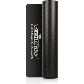 TECKWRAP 4D طبقة تغليف السيارة من ألياف الكربون الأسود مقاس 11.5 بوصة × 60 بوصة من الفينيل اللاصق، إصدار هواء خالٍ من الفقاعات، غلاف سيارة ذاتي الصنع