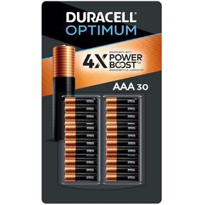 Duracell Optimum AAA Batteries with 4X Power Boost Ingredients, 30 Count