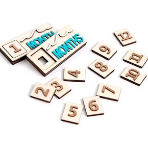 12Pcs Baby Monthly Wooden Sign Milestone Memories Photo Props - The Big One Themd Newborn Baby 1-12 Month Decorations (12 Months Props)