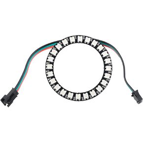 24 حلقة RGB LED 24 X WS2812B 5050 بالألوان الكاملة مع برامج تشغيل متكاملة 24 بت forArduino Raspberry Pi ESP8266 Nodemcu DC5V