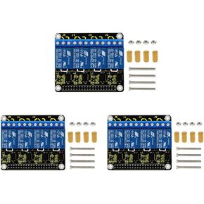 KEYESTUDIO 5V Relay Hat Shield 4-Channel Relay Module for Raspberry Pi 5/4/A+/B+/Pi 2 Model B/Pi 3 Model B/Pi Zero