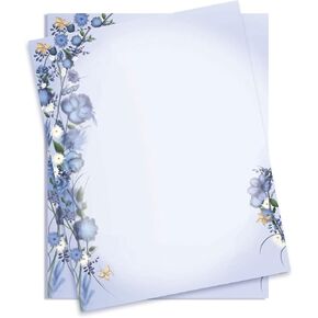 Stars & Swirls Design Paper, Letter Size, White, 40 Sheets