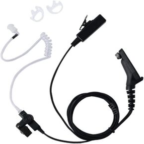 سماعة أذن XPR 7550 لـ Motoroal، سماعة رأس PTT MIC متوافقة مع Motorola XPR 7550e 6350 6550 658 7580 7580e راديو ثنائي الاتجاه مع زوج واحد من قوالب الأذن المتوسطة