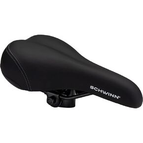 Schwinn Cruise Plus Foam Plush Bike Saddle, Black