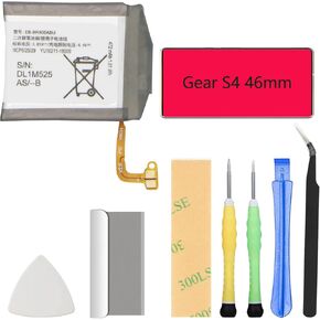 R800 Battery Compatible with Samsung Galaxy Gear S4 46mm SM-R800 SM-R805 Replacement EB-BR800ABU with Professional Repair Tools Kit