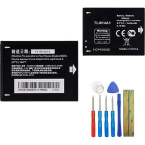 Replacement Battery TLI014A1 Compatible with Alcatel One Touch Glory 2 Inspire 2 OT-5020 M Pop OT-5040 View with Tools