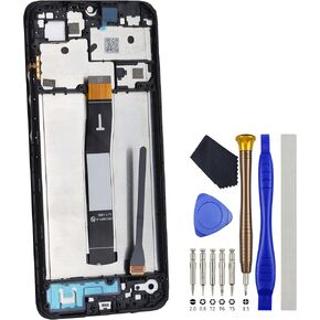 Full LCD Digitizer Screen with Frame for Xiaomi Redmi 12C 22120RN86G 22120RN86I 22126RN91Y 2212ARNC4L Display Touch Screen Replacement Black 6.71"