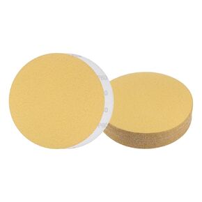 25pcs No Hole Sanding Discs- [ 8 Inch 40 Grit ] Round Hook and Loop Grip Sanding Pads Sheet Sandpaper for Automotive Woodworking Metal Polishing Use| Gold, Aluminum Oxide