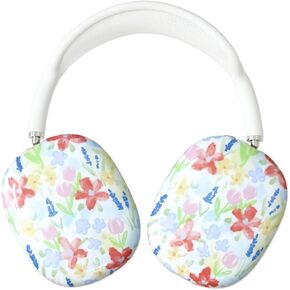 Case Compatible with Airpods Max Headphones Flowers Colorful Protective Cases Cover Headphones Pastel Soft TPU Accessories Protector Compatible with Apple Airpods Max