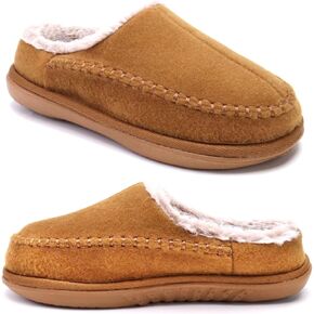 KuaiLu Womens Clog Slippers with Comfy Arch Support Orthotic Plantar Fasciitis Memory Foam Ladies Slippers for Women Winter Warm Slip on Felt Houes Shoes Hard Rubber Sole Khaki size 8 in Kuwait