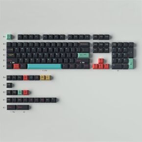 129 Keys PBT Metropolis Keycaps Dye Cherry Profile Keycap Set Fit for 61/64/87/104/108 Cherry Mx Switches Mechanical Keyboard