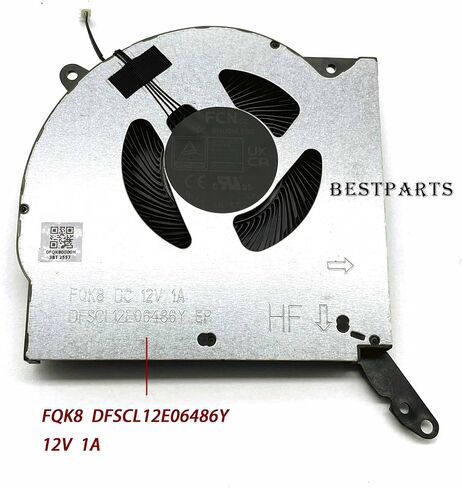 BestParts New Genuine CPU+GPU Cooling Fan Replacement for Lenovo Legion Pro 5 16IRX8 (Type: 82WK), P/N: DFSCL12E16486Y FQK9, DFSCL12E06486Y FQK8 in Saudi Arabia
