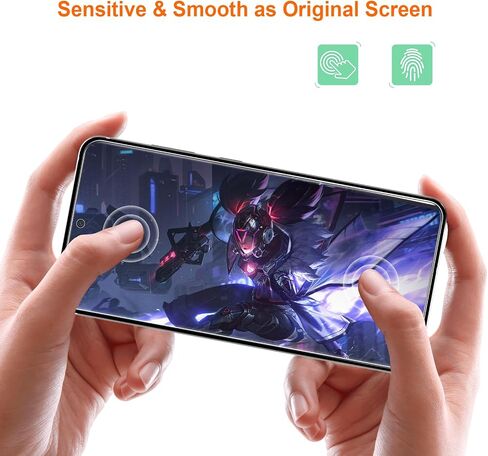 [3+3 Pack] Samsung Galaxy S24 Plus 5G Screen Protector, 3 Pack Shatterproof Premium Tempered Glass + 3 Pack Camera Lens Film, Fingerprint Support, 9H Hardness, Easy Installation in Saudi Arabia