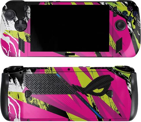 غلاف لامع لامع متوافق مع Asus ROG Ally X - Blue Hexa Camo - غطاء لاصق واقٍ من الفينيل 3M ممتاز - سهل الاستخدام | صُنع في الولايات المتحدة الأمريكية بواسطة MightySkins in Saudi Arabia