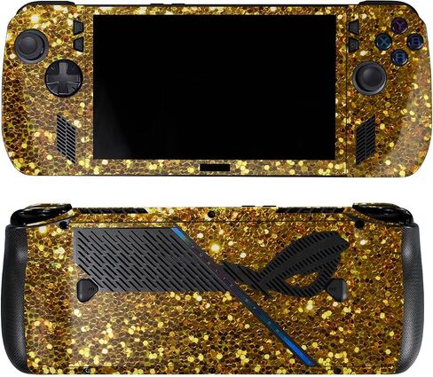 Skin Compatible with Asus ROG Ally X - Gold Dazzle - Premium 3M Vinyl Protective Wrap Decal Cover - Easy to Apply | Crafted in The USA by MightySkins in Saudi Arabia