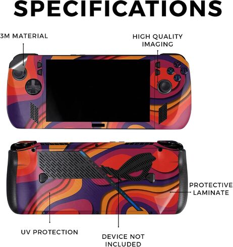 الجلد متوافق مع Asus ROG Ally X - التضاريس الحرارية - غطاء لاصق واقي من الفينيل الفاخر 3M - سهل التطبيق | صُنع في الولايات المتحدة الأمريكية بواسطة MightySkins in Saudi Arabia