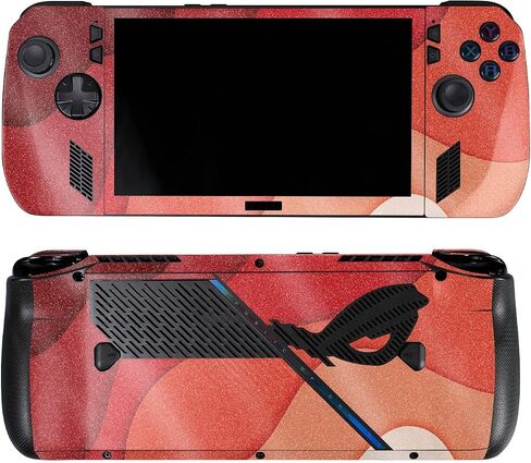 Glossy Glitter Skin Compatible with Asus ROG Ally X - Papercraft Blue - Premium 3M Vinyl Protective Wrap Decal Cover - Easy to Apply | Crafted in The USA by MightySkins in Kuwait