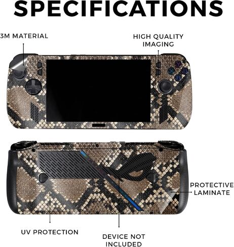Skin Compatible with Asus ROG Ally X - Swirly - Premium 3M Vinyl Protective Wrap Decal Cover - Easy to Apply | Crafted in The USA by MightySkins in Kuwait