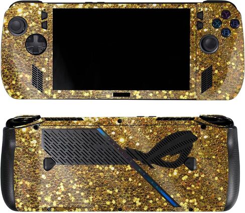 Skin Compatible with Asus ROG Ally X - Gold Dazzle - Premium 3M Vinyl Protective Wrap Decal Cover - Easy to Apply | Crafted in The USA by MightySkins in Saudi Arabia