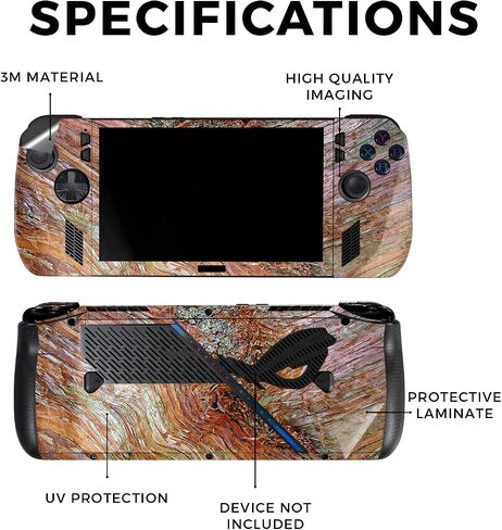 Skin Compatible with Asus ROG Ally X - Monsoon - Premium 3M Vinyl Protective Wrap Decal Cover - Easy to Apply | Crafted in The USA by MightySkins in Saudi Arabia