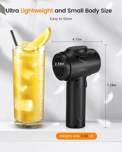 Compressed Air Duster for Computer, Electric air Duster for Keyboards Cars Laptop, 3 Gear Air Blower with LED Light in Saudi Arabia