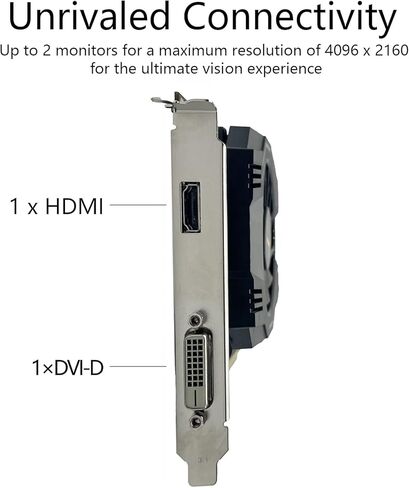 بطاقة رسومات فيديو GT 1030 سعة 4 جيجابايت GDDR4 وحدة معالجة الرسومات نظام تبريد بمروحة واحدة HDMI/DVI-D، DirectX 12، PCI Express 3.0، بطاقة فيديو لألعاب الكمبيوتر، وحدة معالجة الرسومات لسطح المكتب، تدعم 4K in Kuwait