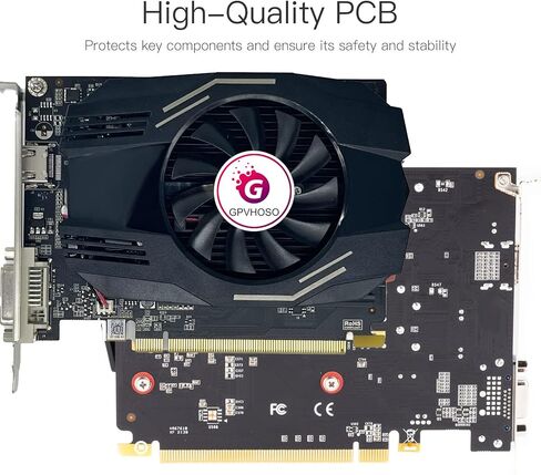 بطاقة رسومات فيديو GT 1030 سعة 4 جيجابايت GDDR4 وحدة معالجة الرسومات نظام تبريد بمروحة واحدة HDMI/DVI-D، DirectX 12، PCI Express 3.0، بطاقة فيديو لألعاب الكمبيوتر، وحدة معالجة الرسومات لسطح المكتب، تدعم 4K in Kuwait
