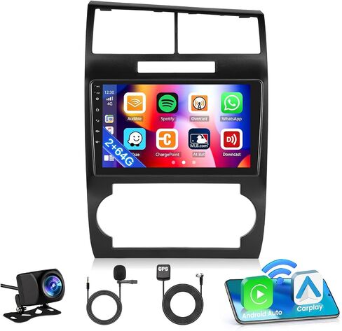 [2+64 جيجابايت] ستيريو سيارة Inefala Android 13 لسيارة Dodge Charger/Magnum 2005 2006 2007، شاشة لمس 9 بوصات مع Carplay Android Auto، GPS Bluetooth WiFi SWC USB RCA Canbus MIC كاميرا احتياطية in Saudi Arabia