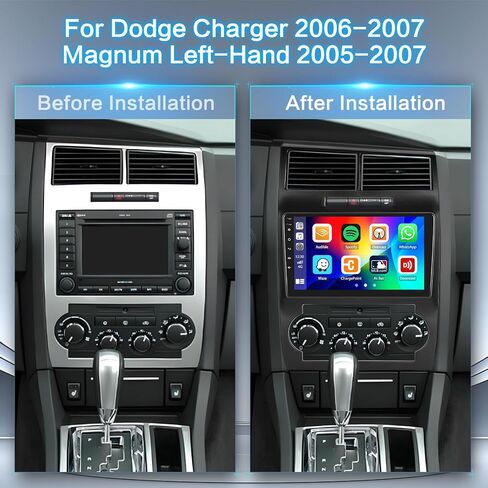 [2+64 جيجابايت] ستيريو سيارة Inefala Android 13 لسيارة Dodge Charger/Magnum 2005 2006 2007، شاشة لمس 9 بوصات مع Carplay Android Auto، GPS Bluetooth WiFi SWC USB RCA Canbus MIC كاميرا احتياطية in Saudi Arabia