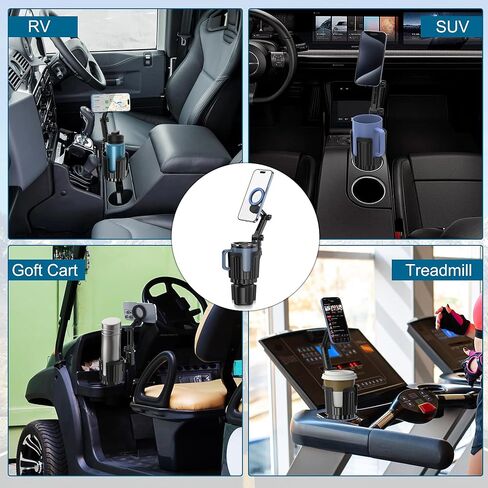 حامل أكواب مغناطيسي للهاتف للسيارة، حامل أكواب مغناطيسي للسيارة، حامل هاتف 2 في 1 للسيارة متوافق مع iPhone 12 وما فوق، حافظة مغناطيسية وجميع الهواتف ومعظم الزجاجات in Kuwait