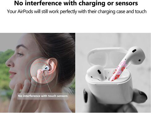 RockMax for AirPod Pro Skin، ملصقات لاصقة على شكل فراشة لسماعات الأذن، فن تغليف وردي لـ AirPods Pro الجيل الثاني، متين وسهل الاستخدام، مناسب للنساء والرجال in Saudi Arabia