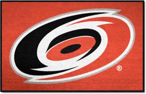 سجادة FANMATS 10528 Carolina Hurricanes Hockey Puck - 27 بوصة. القطر، تصميم قرص الهوكي، سجادة مميزة لمشجعي الرياضة in Saudi Arabia