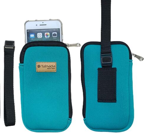 Tainada Men Women Phone Neoprene Shockproof Wristlet Case Bag Pouch with Belt Loop Holster & Detachable Wrist Carry Strap for iPhone 15/14/13 Pro Max, 15 Plus; Samsung S24+, S24, S23, A54 (Turquoise) in Saudi Arabia