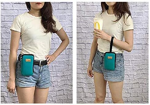 Tainada Men Women Phone Neoprene Shockproof Wristlet Case Bag Pouch with Belt Loop Holster & Detachable Wrist Carry Strap for iPhone 15/14/13 Pro Max, 15 Plus; Samsung S24+, S24, S23, A54 (Turquoise) in Saudi Arabia