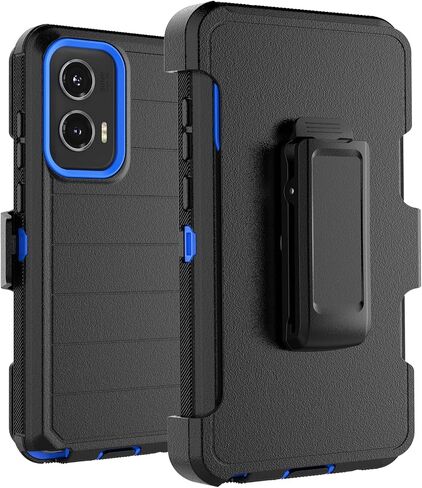 حافظة Takfox Moto G Stylus 5G 2024، لهاتف Motorola G Stylus 2024 5G حافظة هاتف بمشبك حزام [واقي شاشة مدمج] مسند واقٍ متين وشديد التحمل مقاوم للصدمات وغطاء مقاوم للغبار - أسود/برتقالي in Kuwait
