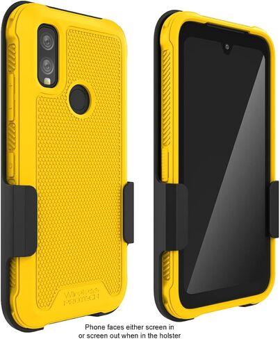 حافظة متوافقة مع هاتف Kyocera DuraSport طراز C6930. حافظة بمشبك حزام دوار شديد التحمل وحافظة متينة من مادة TPU المرنة (أسود) in Kuwait