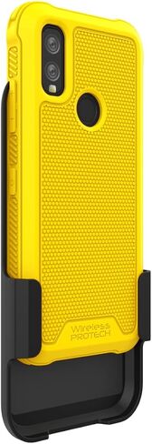 حافظة متوافقة مع هاتف Kyocera DuraSport طراز C6930. حافظة بمشبك حزام دوار شديد التحمل وحافظة متينة من مادة TPU المرنة (أسود) in Kuwait