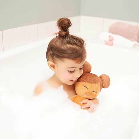 LullaBaby - دمية طفل للاستحمام مقاس 35.56 سم - شعر بني فاتح - جسم قطيفة ناعم للعب في الماء الحقيقي - ألعاب الحوض - للأطفال من عمر سنتين فما فوق - دمية حمام - طفل رضيع in Kuwait