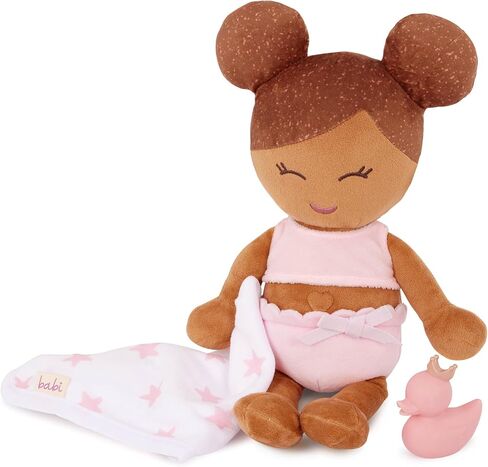 LullaBaby - دمية طفل للاستحمام مقاس 35.56 سم - شعر بني فاتح - جسم قطيفة ناعم للعب في الماء الحقيقي - ألعاب الحوض - للأطفال من عمر سنتين فما فوق - دمية حمام - طفل رضيع in Kuwait