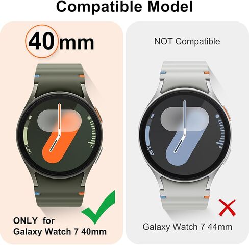 Screen Protector for Samsung Galaxy Watch 7 44mm Case,[Turning into Ultra 47mm Upgrade] 2 Pack Hard PC Frosted Case Tempered Film Replacement Cover for Samsung Galaxy Watch 7 Accessories(Black+Black) in Kuwait