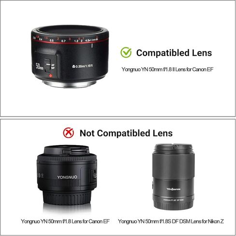 غطاء غطاء عدسة JJC ذو وجهين لعدسة Yongnuo YN 50mm F1.8 II Canon EF (فقط) متوافق مع فلتر 58 مم أو غطاء العدسة، يوفر حماية إضافية للعدسة in Saudi Arabia
