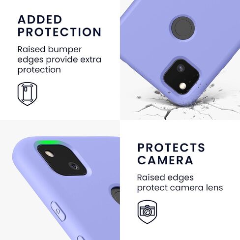 kwmobile Case Compatible with Google Pixel 4a Case - Slim Protective TPU Silicone Phone Cover - Light Lavender in Saudi Arabia
