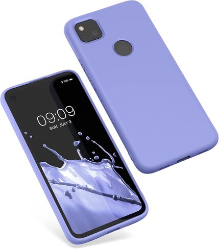 kwmobile Case Compatible with Google Pixel 4a Case - Slim Protective TPU Silicone Phone Cover - Light Lavender in Saudi Arabia