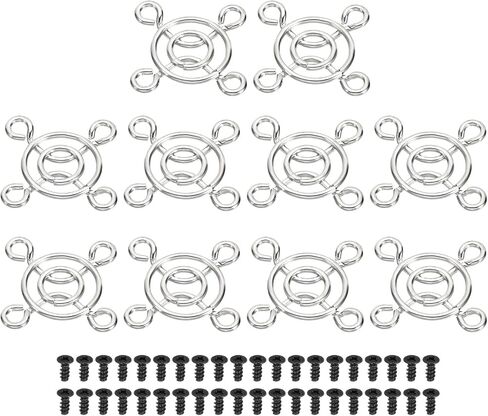 PATIKIL 35mm Fan Filter Grill with Screws, 5 Pack Chrome Plated Iron Frame Ventilator Grill Protector Mesh Dustproof Case Cover for Computer, Fan, Silver Tone in Saudi Arabia