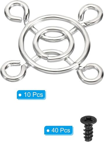 PATIKIL 35mm Fan Filter Grill with Screws, 5 Pack Chrome Plated Iron Frame Ventilator Grill Protector Mesh Dustproof Case Cover for Computer, Fan, Silver Tone in Saudi Arabia