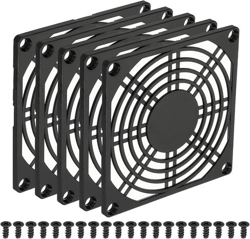 PATIKIL 92mm Computer Fan Filter Grill with Screws, 10 Pack ABS Plastic Frame Ventilator Grill Protector Mesh Dustproof Case Cover for Computer, Fan, Black in Saudi Arabia