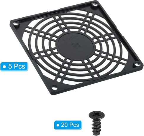 PATIKIL 92mm Computer Fan Filter Grill with Screws, 10 Pack ABS Plastic Frame Ventilator Grill Protector Mesh Dustproof Case Cover for Computer, Fan, Black in Saudi Arabia