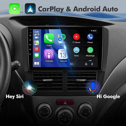 6+128 جيجا بايت 9 بوصة IPS تعمل باللمس Android 12 ستيريو سيارة لسوبارو فورستر 2008-2012 امبريزا 2008-2011 مع CarPlay اللاسلكي وراديو السيارة Android Auto، يدعم GPS، WiFi، Bluetooth، راديو FM in Kuwait