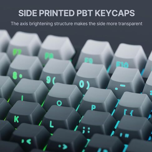 لوحة مفاتيح ميكانيكية لاسلكية RK ROYAL KLUDGE R87 Pro مع مقبض، لوحة مفاتيح ألعاب RGB بنسبة 75 بالمائة مع بلوتوث/2.4G/أوضاع سلكية، غطاء مفاتيح PBT مطبوع جانبيًا، QMK/VIA، مفتاح ماتشا خطي قابل للتبديل السريع in Kuwait